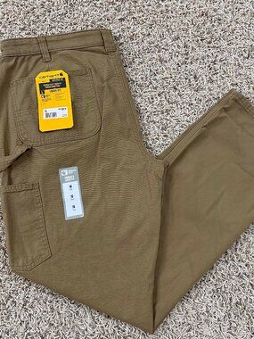 Carhartt Women's Rugged Flex® Loose Fit Canvas Work Pants Brown, Size 16 -Tall